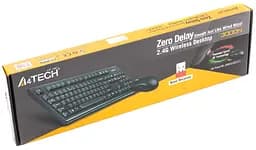 Бездротовий комплект (клавіатура + миша) A4Tech 3000N V-Track Wireless Black (3000N (GK-85+G3-200N)) - мініатюра 3