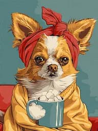 Набор для росписи по номерам Чудесный кофе, 30x40 см, КНО6626