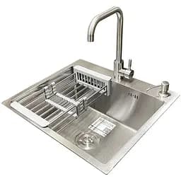 Комплект мийка + змішувач Romzha Arta Carbon U-490 (B)