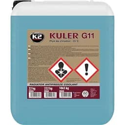 Антифриз K2 Kuler Long Life -35°C G11 блакитний 22 кг (W406N)