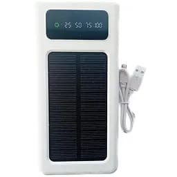 Павербанк Solar Power Bank 4 в 1 із сонячною панеллю, екраном, ліхтариком 50000 mAh White (11223) - мініатюра 6