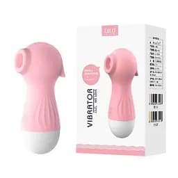 Вакуумний кліторальний вібратор Wo-sex Lilo з USB зарядкою 98×38 мм Рожевий