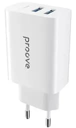 Зарядний пристрій Proove Rapid 30W (2 USB + Type-C) white (WCRP30210002)