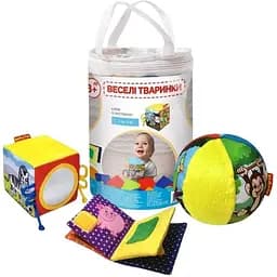 Набір м'яконабивних іграшок Macik Веселі тварини МС 090602-06