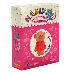 Набор для творчества Умняшка Вязание крючком, Мишка (ВК-003)