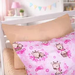 Комплект постільної білизни MirSon бязь Tiny Giraffes pink 175x210 см (2200012572665) - мініатюра 3