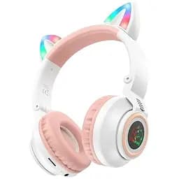 Беспроводные Bluetooth наушники Borofone BO18 Cat Ear белый