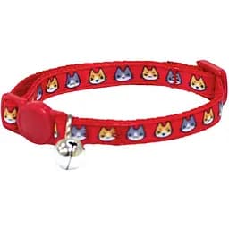 Нашийник для котів Croci Catmania Sushi з дзвіночком 23-35х1 см червоний