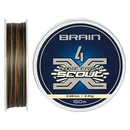 Шнур Brain Scout 4X 150 м (ca мo) 0.080 мм 4.4 кг