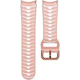 Ремешок для Samsung Galaxy Watch 4 44mm - розово-белый ширина крепления 20мм силикон Watchbands Scales (W18-3WB10281117)