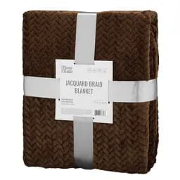 Плед Ardesto Jacquard Braid 200х220 см 100% поліестер коричневий pbe0050429 - мініатюра 2