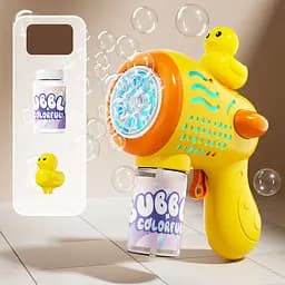 Пістолет з мильними бульбашками H045 Duckling + bottle 50ml Yellow - мініатюра 2