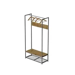 Вішалка модульна підлогова Ferrum-decor Треліс 13 180x90x38 сірий ДСП Дуб Артізан 16мм (FRD-104339)