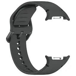 Силіконовий ремінець на смарт годинник Samsung Galaxy Watch 8 40mm/8 Classic 46mm/8 44mm, Silicone, dark grey, зі зручною застібкою, на фітнес браслет, ArmorStandart (ARM86861) - мініатюра 4