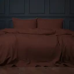 Комплект постільної білизни MirSon Arrowline Brown 160х220 см шоколадний (2200010671216)