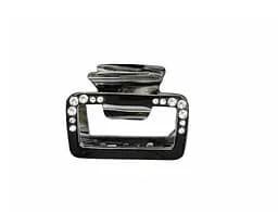 Заколка-краб прямоугольная для волос 5 см со стразами пластиковая с металлическим механизмом Черный