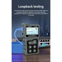Кабельний тестер Noyafa NF-488 багатофункціональний функція PoE Ping для RJ45 DC (18887) - мініатюра 5