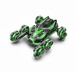 Радіокерована Трюкова Машина-Перевертень 955-182-02 на 8 Роликових Колесах, 360°, Акумулятор 3.7V, Пульт 2.4GHz, Зелена.