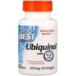 Убіхінол Doctor's Best Ubiquinol with Kaneka 200 мг 30 желатинових капсул