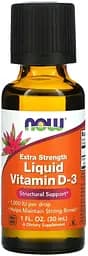 Вітаміни та мінерали NOW Vitamin D3 Extra Strength, 30 мл