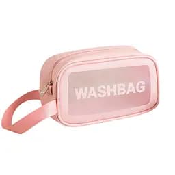 Органайзер-сумка для спорту та подорожей LoveYouHome прозора 20.5х7х13 см рожева (59053)