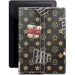 Чохол StatusCASE з екошкіри для планшету Pixus Sprint Луі-Вітон-коричневий