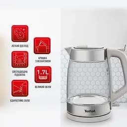 Електрочайник Tefal Glass Kettle KI605B30 [148613] - мініатюра 10