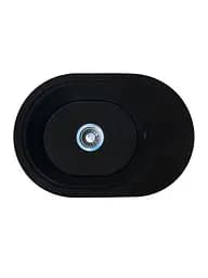 Кухонная мойка Adamant OVALE антрацит 610x420x180 мм, с крылом 61 см