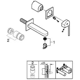 Змішувач для раковини Grohe Plus на 2 отвори, M-Size (29303003) - мініатюра 6