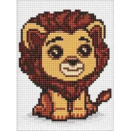 Алмазная мозаика без подрамника для детей Ideyka Царь животных 15х20 см AMM1024