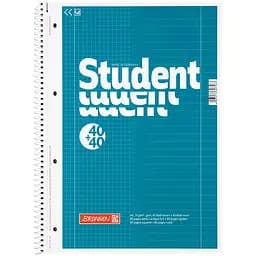 Коледж-блок Brunnen Premium DUO А4 у клітинку + у лінію 80 аркушів бірюзовий (10 679 74)