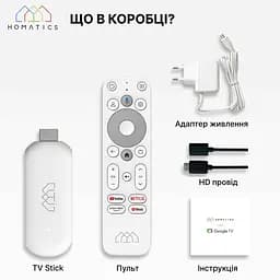 HOMATICS 4K TV Stick 2/32Gb Amlogic S905Y4 Google TV 12 4K HDR з голосовим пошуком, ліцензований Netflix, Смарт ТВ стік - мініатюра 8