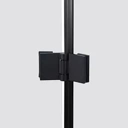 Душова кабіна Qtap Capricorn BLA10128RC6 120x80 см, скло Clear 6 мм, покриття CalcLess без піддона, Чорний, Універсальна, прозорий - мініатюра 5