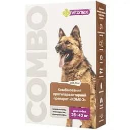 Капли для собак Vitomax Combo против паразитов 25-40 кг 12 мл (3 шт. х 4 мл)