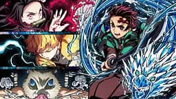 Деревянный фигурный пазл Клинок, уничтожающий демонов (Kimetsu no Yaiba), А3, Картонная коробка 200 элементов