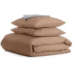 Комплект постільної білизни Cosas Rum CS2 Полуторний коричневий (Ranfors_Brown_Grey_160)