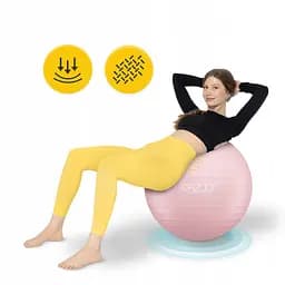 М'яч для фітнесу (фітбол) 4FIZJO 75 см Anti-Burst Pink (P-5907739317407) - мініатюра 4