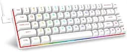 Ігрова магнітна клавіатура E-Yooso HZ-68 / Pink Magnetic Switch / RGB / 8К / Hall Switch / White - мініатюра 2