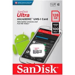 Карта пам'яті SanDisk 128GB microSD class 10 Ultra Light (SDSQUNR-128G-GN6MN) - мініатюра 2