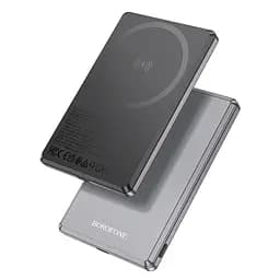Зовнішній акумулятор Borofone BJ50 5000mAh 20W магнітний з функцією бездротової зарядки сірий - мініатюра 2