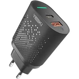 Мережевий зарядний пристрій Yoki Led Series 20W Black