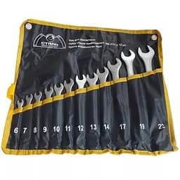 Набір комбінованих ключів Сталь CR-V Satine у чохлі 12 шт. матові (48403)