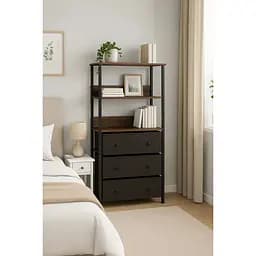 Стелаж Costway Skiff із текстильними ящиками в стилі Loft - мініатюра 4