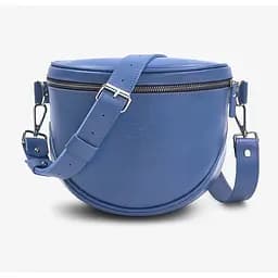 Шкіряна сумка поясна-кросбоди Vacation яскраво-синій