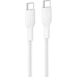 Кабель Belkin USB-C > USB-C заряджання/синхронізації 1м, 240Вт, Type-C, плетений, білий teh0013627