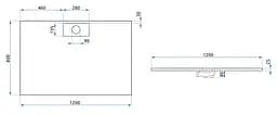 Душовий піддон Rea Bazalt 80x120 long black REA-K3324, Чорний матовий - мініатюра 6