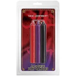 Низькотемпературні свічки Doc Johnson Japanese Drip Candles - 3 Pack Multi-Colored Doc Johnson SO2821 86992