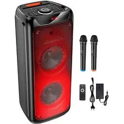 Колонка бездротова — караоке Hoco DS53 Flame light BT speaker DS53 2*40W (120W Max) з 2 мікрофонами