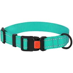 Нашийник для собак Barksi Active світловідбивний пластиковий фастекс 43-66х2.5 см ментол 