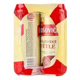 Набір пиво Krusovice Kralovske Svetle, світле, з/б, 4,2%, 2 л (4 шт. по 0,5 л) - мініатюра 4